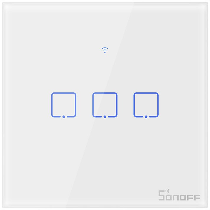 intrerupator smart cu touch wifi + rf 433 sonoff t1 eu tx, (3 canale) - imagine 6